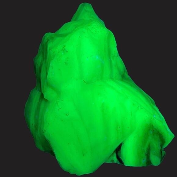 Jadeite Custard Art Glass Cullet Glowing Uranium Layered Slag Glass #5GX111 - Picture 1 of 5